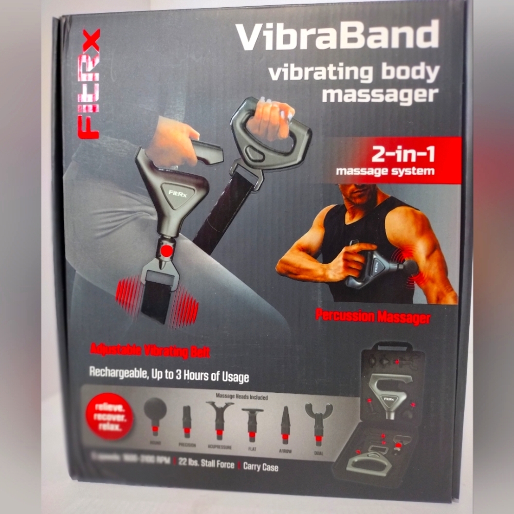 Fit RX black  vibraband 2-in-1 massage system